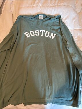 Green "Boston" Long Sleeve Tee, Sz XL